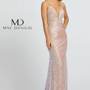 Pink Sequin Mac Duggal Dress-12NWT
